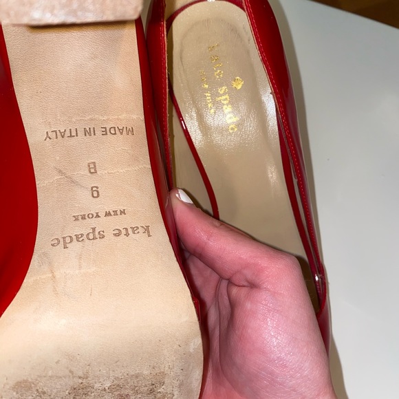 Red Patent Leather Kate Spade Heels!! - Picture 3 of 5
